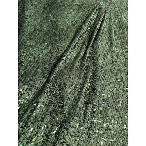 Crown & Ivy Women's Sequin Blouse Green Long Sleeve Size L Christmas Holidays - Picture 4 of 9